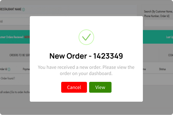 order management from dashboard