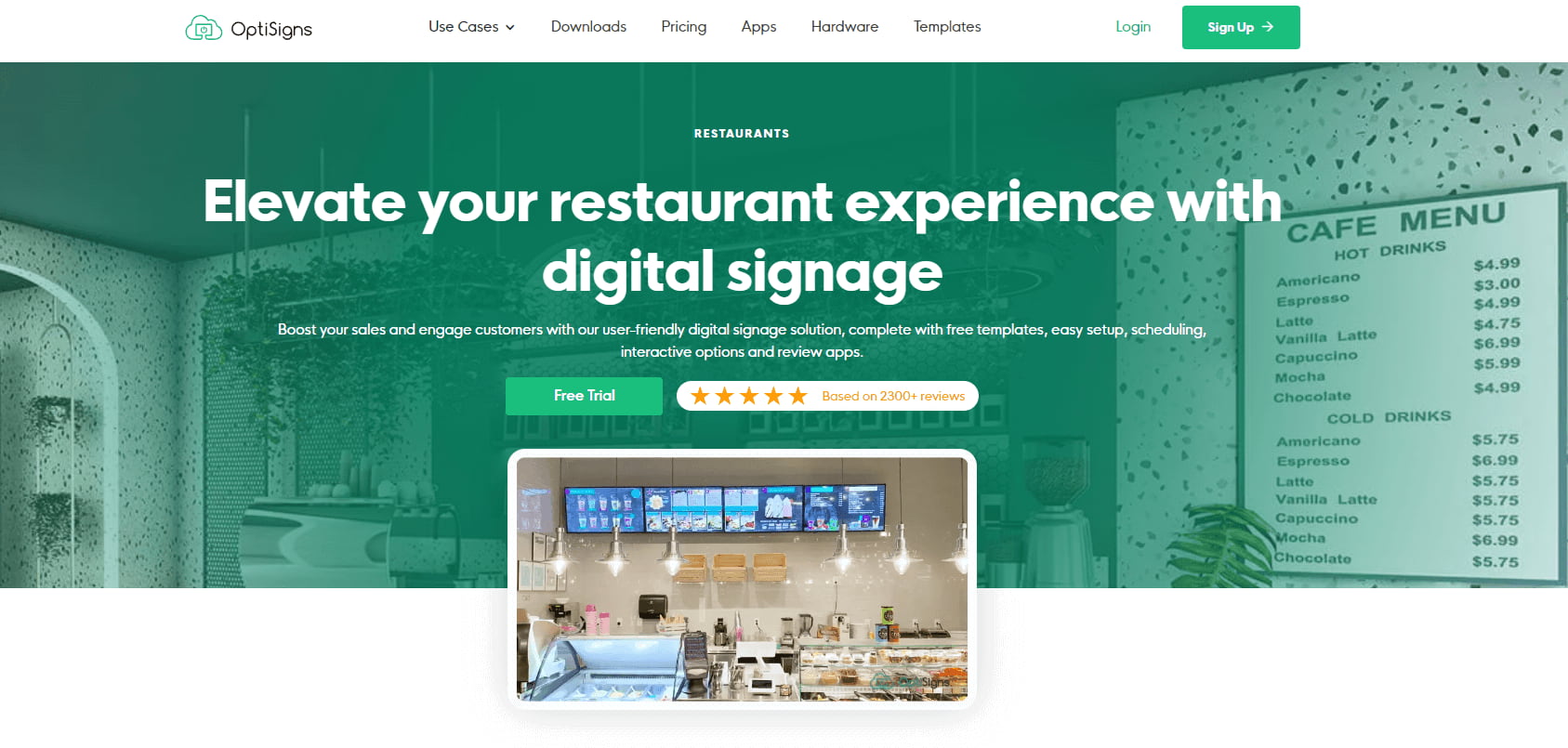 OptiSigns elevate your restaurant experience